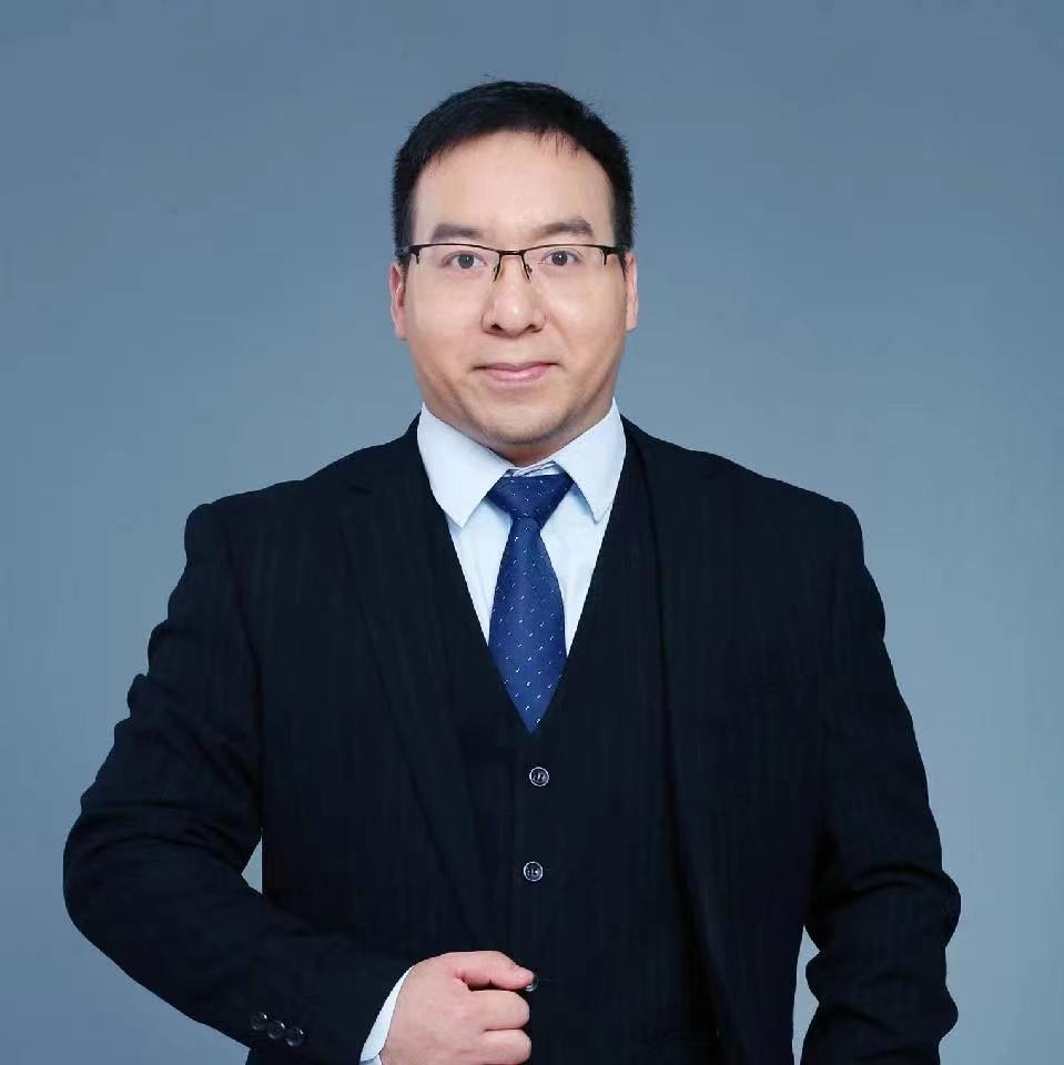 五十岁左右男性高管头像,穿深色西装,表情严肃专业,背景简洁